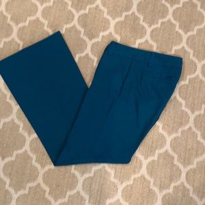 Banana Republic Ryan Teal wide leg Slacks, size 6
